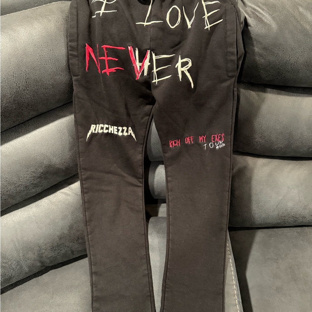 Black Graphic Joggers